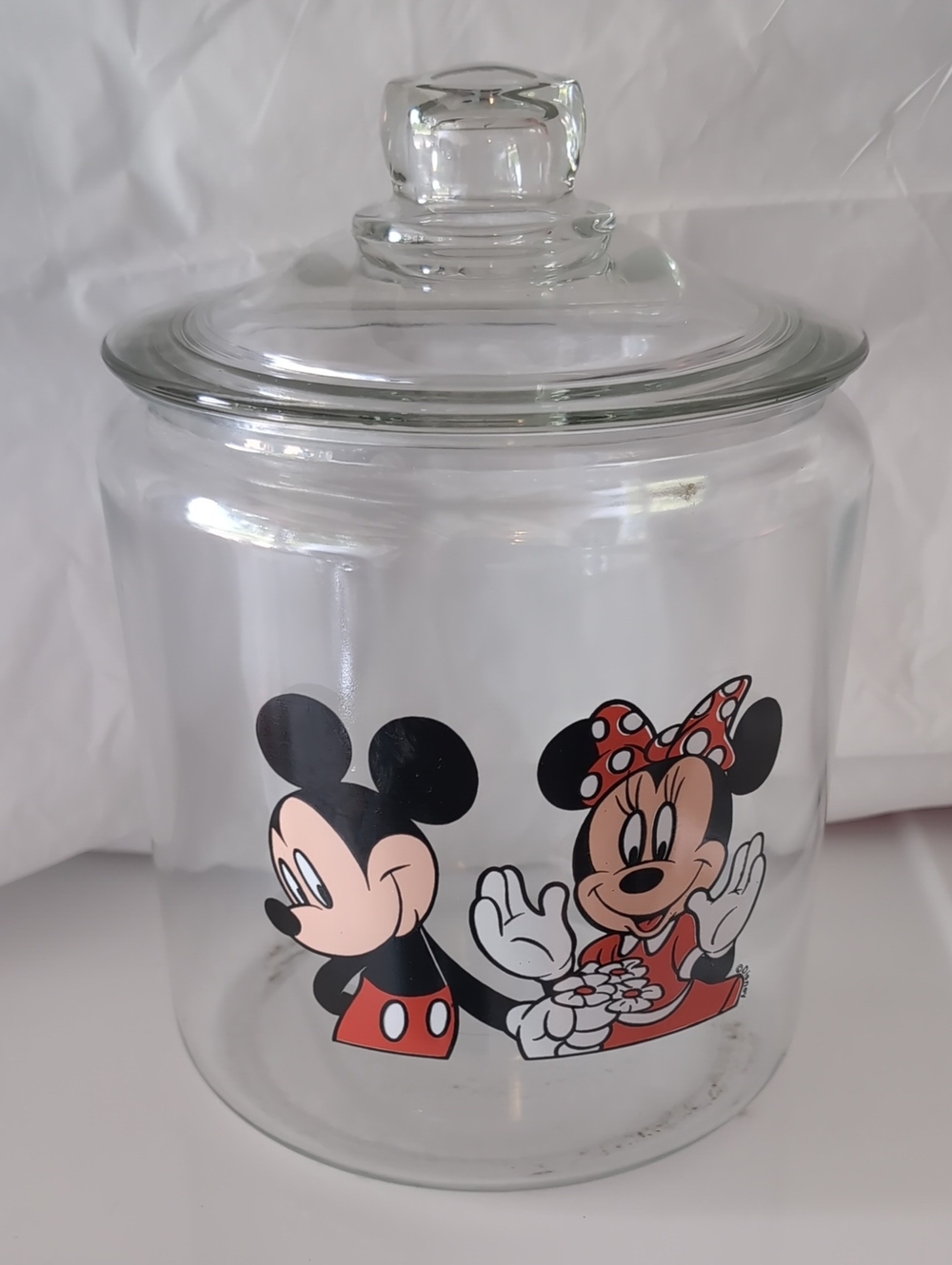 Vintage Disney Glass Cookie Jar